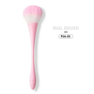 1 db Új Színes Nail Dust Clean Brush Nail Art Manikűr Pedikűr Soft Remove Dust Akril Clean Brush Körömápoló eszközök