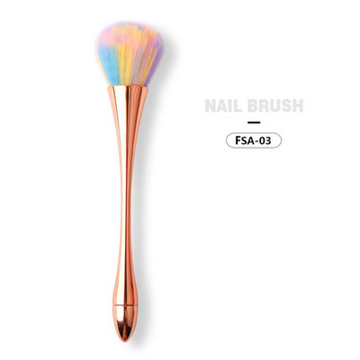 1 db Új Színes Nail Dust Clean Brush Nail Art Manikűr Pedikűr Soft Remove Dust Akril Clean Brush Körömápoló eszközök