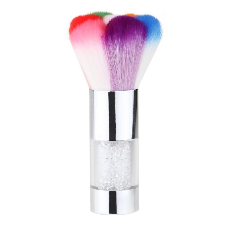 1 db Új Színes Nail Dust Clean Brush Nail Art Manikűr Pedikűr Soft Remove Dust Akril Clean Brush Körömápoló eszközök