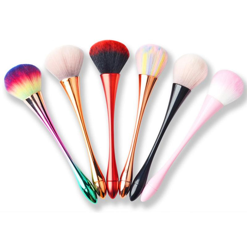 1 db Új Színes Nail Dust Clean Brush Nail Art Manikűr Pedikűr Soft Remove Dust Akril Clean Brush Körömápoló eszközök
