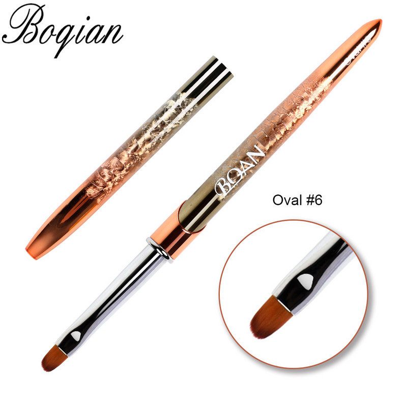 BQAN Nou 10 buc Perie pentru unghii cu mâner din aur roz UV Gel Liner Pen pentru pictura Penie acrilice pentru desen pentru unghii Instrument pentru unghii Pix pentru unghii