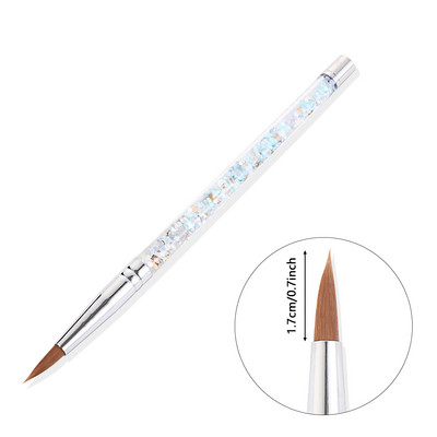 Akrilna četkica za crtanje noktiju br. 8/10/12/14 UV gel kist za rezbarenu olovku Tekući puder DIY crtanje noktiju Tekuća svjetlucava ručka