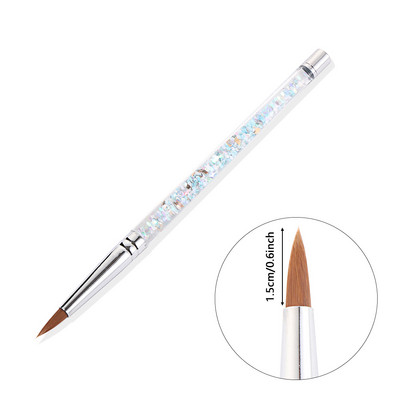 Akrilna četkica za crtanje noktiju br. 8/10/12/14 UV gel kist za rezbarenu olovku Tekući puder DIY crtanje noktiju Tekuća svjetlucava ručka