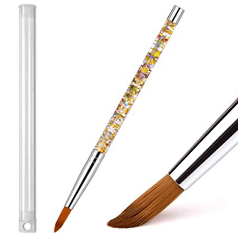 Akrilna četkica za crtanje noktiju br. 8/10/12/14 UV gel kist za rezbarenu olovku Tekući puder DIY crtanje noktiju Tekuća svjetlucava ručka