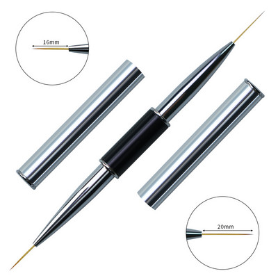 12 Stil Dual End Nail Art Dungi Liner Liner DIY Pensule pentru pictură Pudră lichidă UV GEL Extensie Builder Pix francez pentru desen