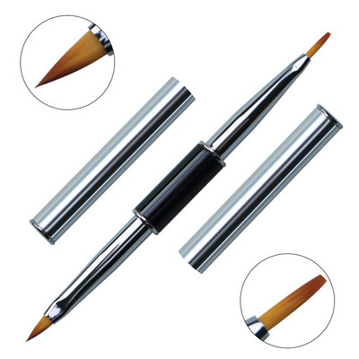 12 Stil Dual End Nail Art Dungi Liner Liner DIY Pensule pentru pictură Pudră lichidă UV GEL Extensie Builder Pix francez pentru desen