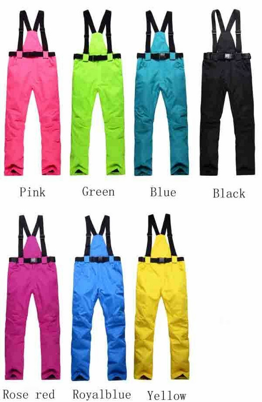 Muškarci Žene Tople vodootporne snježne hlače Skijanje na otvorenom Snowboard Skate Bibs Snježne hlače