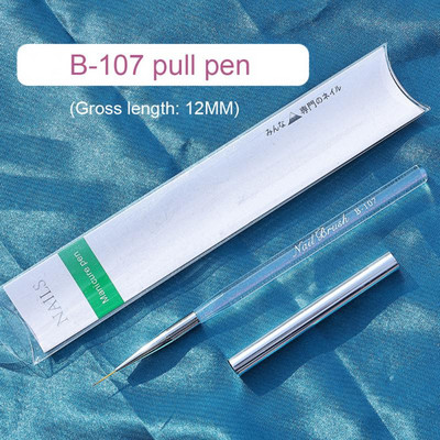 1PC Nail Art Dotting Pen Akrilna linija za crtanje Cvjetni kist Rhinestone Crystal UV Gel Painting Alat za manikuru Beauty Line Kist