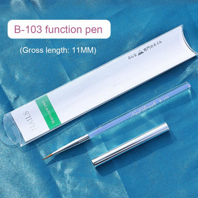 1PC Nail Art Dotting Pen Akrilna linija za crtanje Cvjetni kist Rhinestone Crystal UV Gel Painting Alat za manikuru Beauty Line Kist