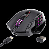 Herná myš Redragon M913 2.4G s bezdrôtovým rozlíšením 16000 DPI, RGB podsvietením a 16 programovateľnými tlačidlami, MMO Fps pre hráčov na notebooku