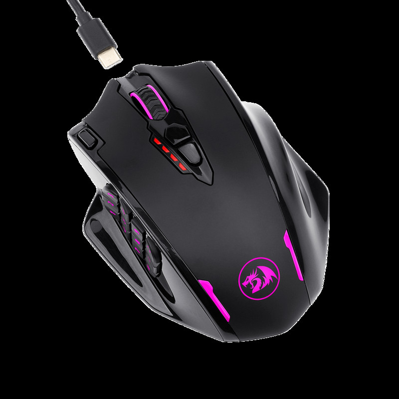Herná myš Redragon M913 2.4G s bezdrôtovým rozlíšením 16000 DPI, RGB podsvietením a 16 programovateľnými tlačidlami, MMO Fps pre hráčov na notebooku