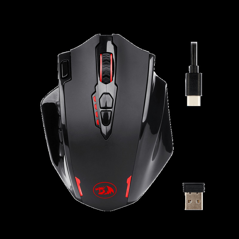 Herná myš Redragon M913 2.4G s bezdrôtovým rozlíšením 16000 DPI, RGB podsvietením a 16 programovateľnými tlačidlami, MMO Fps pre hráčov na notebooku