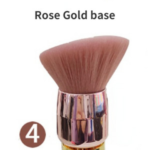 Popularna četkica za nokte s gljivama Okrugla boja s malim cvijetom Gel četke za čišćenje prašine Četkica za šminku Nail Art Manikura Alati Puder