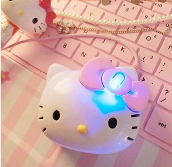 3D Cartoon ενσύρματο ποντίκι USB 2.0 Pro Pink Cute gaming ποντίκι οπτικά ποντίκια για υπολογιστή Παιδικά κορίτσια ποντίκια