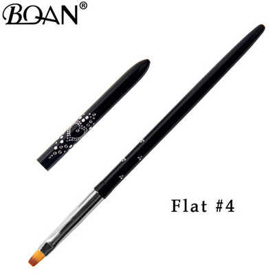 BQAN Perie albă Ombre pentru unghii, perie pentru pictura pentru arta unghiilor, perie, lac cu gel UV, culoare gradient, stras, cristal, acrilic, pix pentru desen pentru unghii