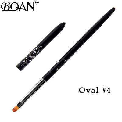 BQAN Perie albă Ombre pentru unghii, perie pentru pictura pentru arta unghiilor, perie, lac cu gel UV, culoare gradient, stras, cristal, acrilic, pix pentru desen pentru unghii