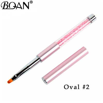 BQAN Perie albă Ombre pentru unghii, perie pentru pictura pentru arta unghiilor, perie, lac cu gel UV, culoare gradient, stras, cristal, acrilic, pix pentru desen pentru unghii