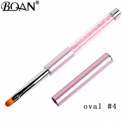 BQAN Perie albă Ombre pentru unghii, perie pentru pictura pentru arta unghiilor, perie, lac cu gel UV, culoare gradient, stras, cristal, acrilic, pix pentru desen pentru unghii