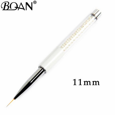 BQAN Perie albă Ombre pentru unghii, perie pentru pictura pentru arta unghiilor, perie, lac cu gel UV, culoare gradient, stras, cristal, acrilic, pix pentru desen pentru unghii