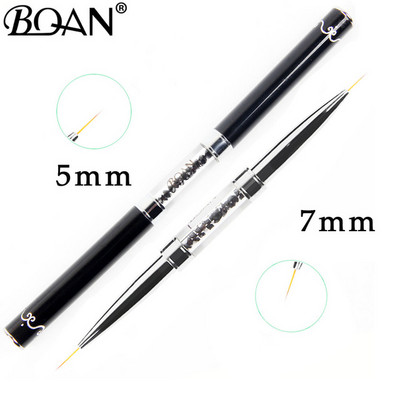 BQAN Perie albă Ombre pentru unghii, perie pentru pictura pentru arta unghiilor, perie, lac cu gel UV, culoare gradient, stras, cristal, acrilic, pix pentru desen pentru unghii