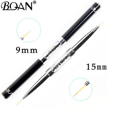 BQAN Perie albă Ombre pentru unghii, perie pentru pictura pentru arta unghiilor, perie, lac cu gel UV, culoare gradient, stras, cristal, acrilic, pix pentru desen pentru unghii