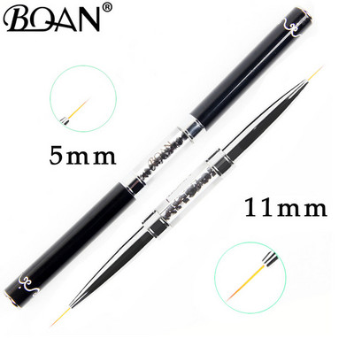 BQAN Perie albă Ombre pentru unghii, perie pentru pictura pentru arta unghiilor, perie, lac cu gel UV, culoare gradient, stras, cristal, acrilic, pix pentru desen pentru unghii