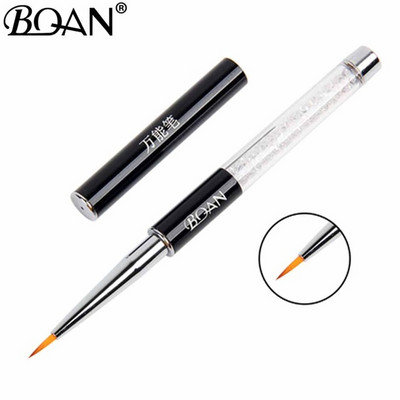 BQAN Perie albă Ombre pentru unghii, perie pentru pictura pentru arta unghiilor, perie, lac cu gel UV, culoare gradient, stras, cristal, acrilic, pix pentru desen pentru unghii