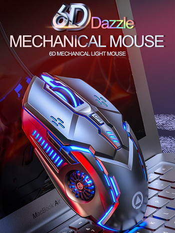 3200DPI G5 ενσύρματο ποντίκι Gaming ποντίκι Επαναφορτιζόμενο αθόρυβο LED με οπίσθιο φωτισμό USB Οπτικά ποντίκια Εργονομικό ποντίκι Gamer για φορητό υπολογιστή