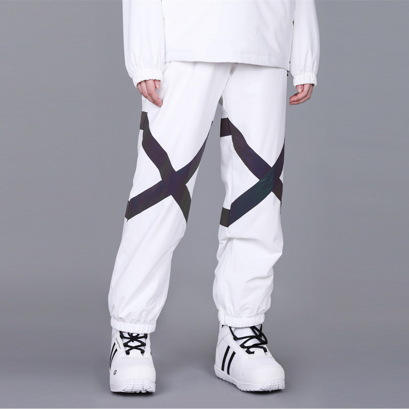 Snowboard éjszakai fényvisszaverő sínadrág Férfi Női Vastag Meleg Szélálló Vízálló SíRouser Síruházat Oversize