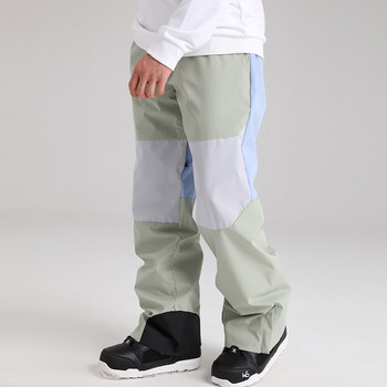 Παντελόνι για σκι Χαλαρά ανδρικά παντελόνια για σνόουμπορντ Γυναικεία αντιανεμικά αδιάβροχα φόρμες για ζεστό χιόνι Ρούχα εργασίας Splicing Χειμερινά ρούχα