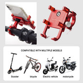 Suport pentru telefon mobil pentru biciclete Suport din aliaj de aluminiu Rotire la 360° rezistent la socuri MTB Ghidon pentru biciclete Suport de navigare Suport de montare