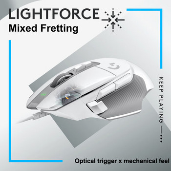 Γνήσιος Logitech G502 X Wired Gaming Mouse 25K Hero Optical Sensor, LIGHTFORCE Hybrid Switches, 89g Ελαφρύ