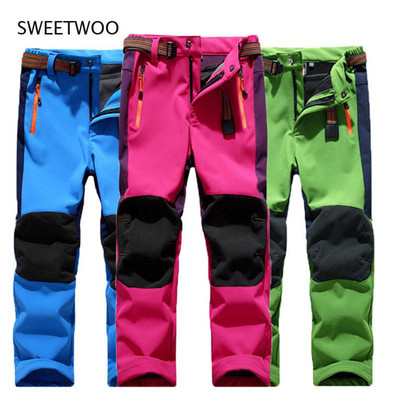 Boy Girl Warm Sweatpants Αδιάβροχο παντελόνι από μαλακό κέλυφος εξωτερικού χώρου 2021 Νέα άφιξη