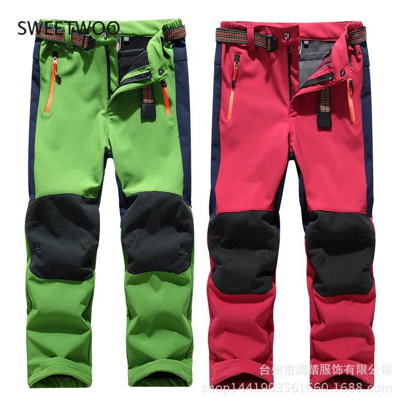 Dječak Djevojčica Topla trenirka Vodootporne Soft Shell Hlače Outdoor 2021 Novi dolazak
