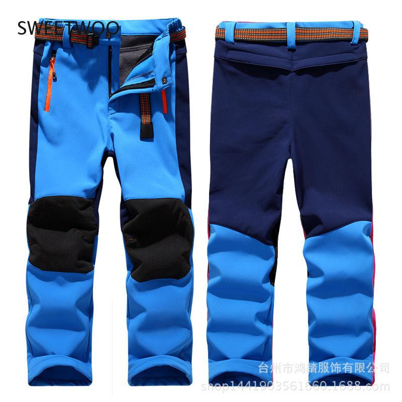 Dječak Djevojčica Topla trenirka Vodootporne Soft Shell Hlače Outdoor 2021 Novi dolazak