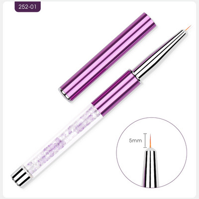 HNUIX 5-20mm Nail Art Line Festőecsetek Akril Kristály Vékony Bélés Rajztoll Manikűr Eszközök UV Gél