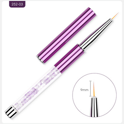 HNUIX 5-20mm Nail Art Line Festőecsetek Akril Kristály Vékony Bélés Rajztoll Manikűr Eszközök UV Gél