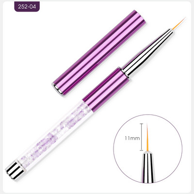 HNUIX 5-20mm Nail Art Line Festőecsetek Akril Kristály Vékony Bélés Rajztoll Manikűr Eszközök UV Gél