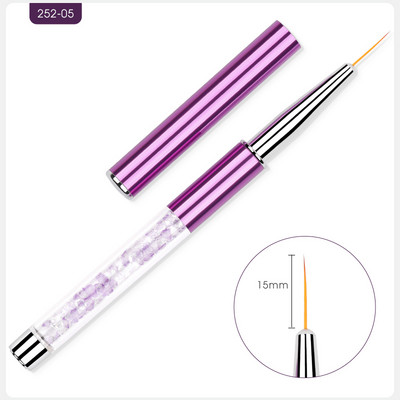 HNUIX 5-20mm Nail Art Line Festőecsetek Akril Kristály Vékony Bélés Rajztoll Manikűr Eszközök UV Gél