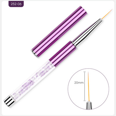 HNUIX 5-20mm Nail Art Line Festőecsetek Akril Kristály Vékony Bélés Rajztoll Manikűr Eszközök UV Gél
