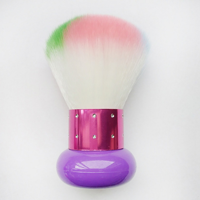 2021 m. Nauji madingi didelio dydžio dulkių šepetėliai nagų prabangūs spalvoti blizgantys makiažo šepetėliai su kalnų krištoliniu akmeniu ant rankenos, skirti valyti nagus nuo dulkių