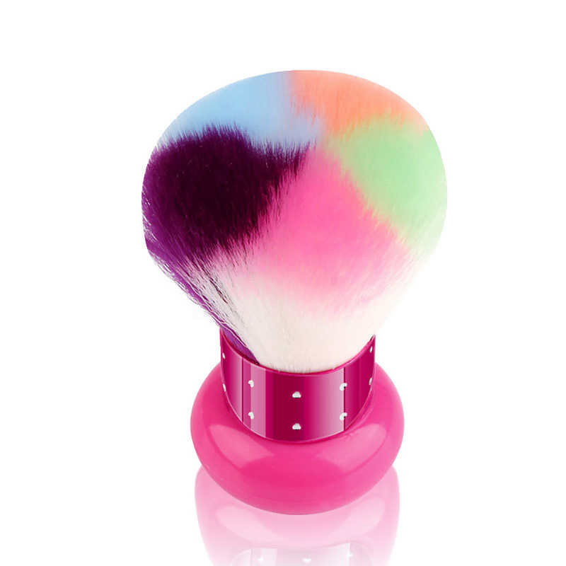 2021 m. Nauji madingi didelio dydžio dulkių šepetėliai nagų prabangūs spalvoti blizgantys makiažo šepetėliai su kalnų krištoliniu akmeniu ant rankenos, skirti valyti nagus nuo dulkių