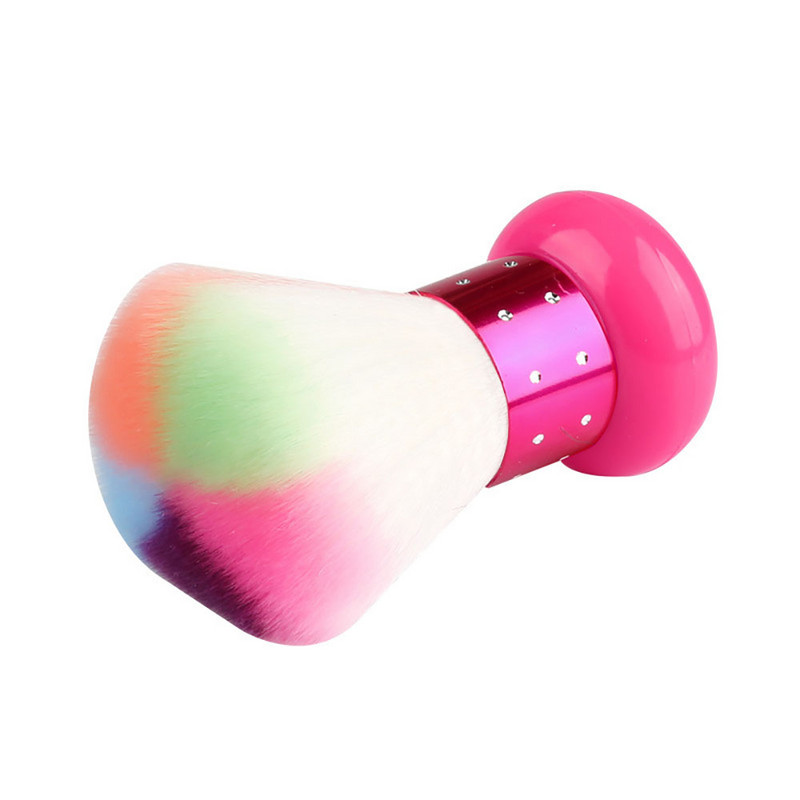 2021 m. Nauji madingi didelio dydžio dulkių šepetėliai nagų prabangūs spalvoti blizgantys makiažo šepetėliai su kalnų krištoliniu akmeniu ant rankenos, skirti valyti nagus nuo dulkių