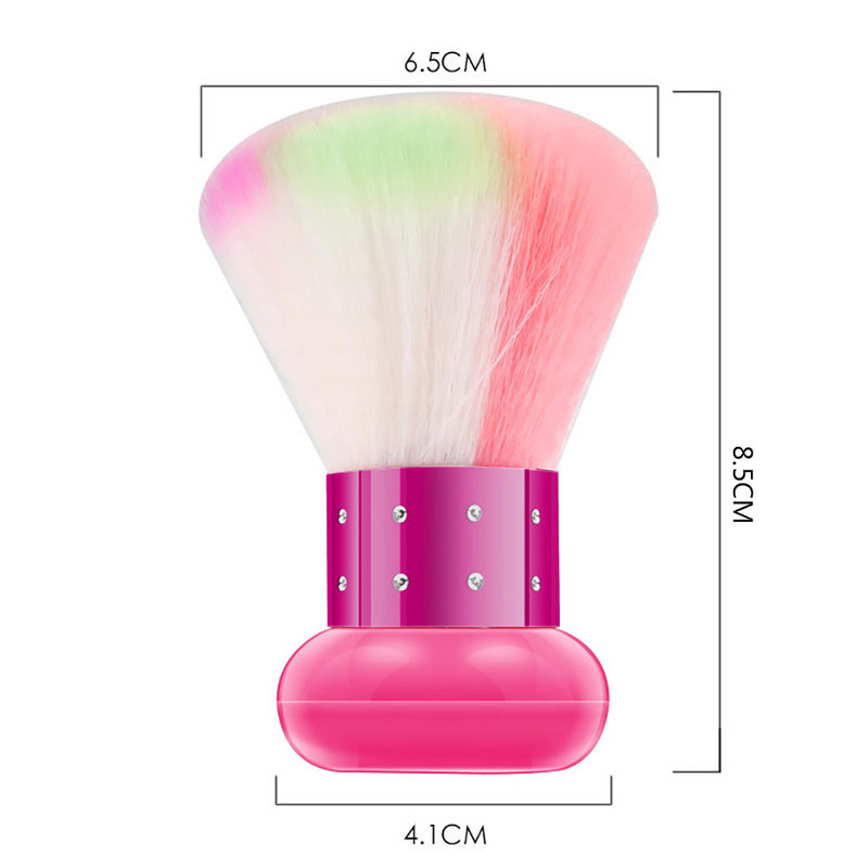 2021 m. Nauji madingi didelio dydžio dulkių šepetėliai nagų prabangūs spalvoti blizgantys makiažo šepetėliai su kalnų krištoliniu akmeniu ant rankenos, skirti valyti nagus nuo dulkių