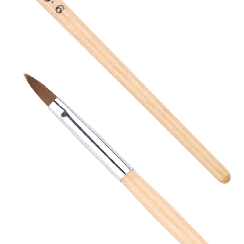 1 vnt. Nail Art Kolinsky Sand akrilo teptuko rašiklis UV Gelinis lakas tapyba rankomis piešimas skulptūra rašiklis manikiūro įrankiai Nr 6