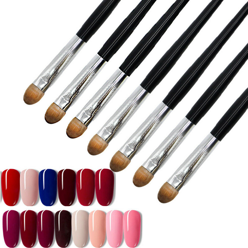 Eval akril körömkefe készlet Kolinsky Hair Nail Art ecsetek púder UV gél festőkefe köröm manikűr kiegészítők