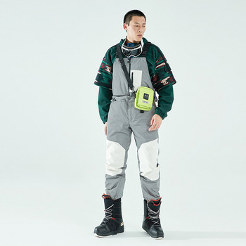 2022 Нови светлоотразителни ски панталони Дамски панталони за сноуборд на открито Мъжки водоустойчиви ветроустойчиви гащеризони за поддържане на топлината Свалящи се за
