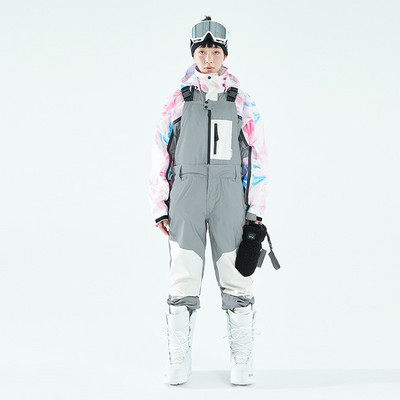 2022, noi pantaloni de schi reflectorizați, pantaloni de snowboard în aer liber, pentru bărbați, salopete rezistente la vânt, pentru a menține căldura, detașabile pentru