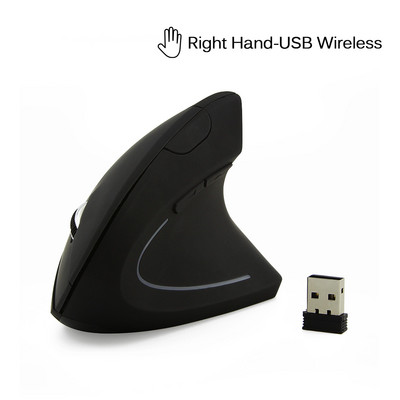 CHUYI Žičani miš za desnu/lijevu ruku Vertikalni ergonomski narukvice Zdravi USB optički s podlogom za prijenosno računalo