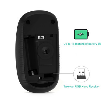 Jelly Comb 2.4G Slim Mouse Wireless with Nano Receiver Φορητά οπτικά αθόρυβα ποντίκια για φορητό υπολογιστή φορητό υπολογιστή MacBook